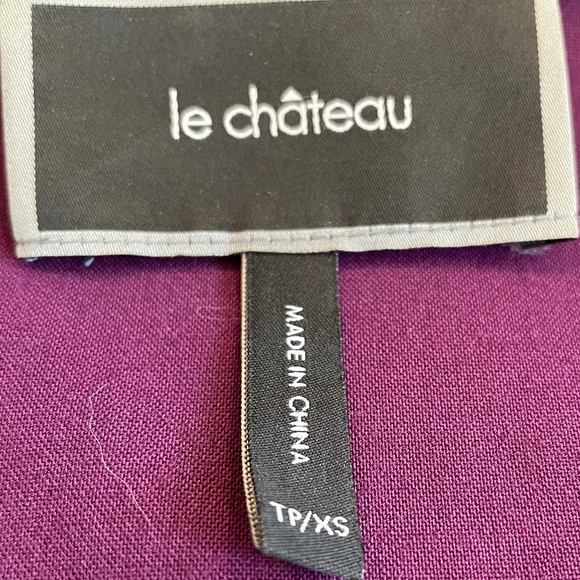 EUC Le Chateau Woven Shawl Notch Collar Blazer in Purple Size XS - Picture 4 of 10